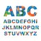 Summer alphabet, capital vector letters