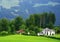 Summer alpine landscape near Ramsau village in Berchtesgaden Alpine region, Germany