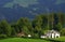 Summer alpine landscape near Ramsau village in Berchtesgaden Alpine region, Germany