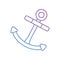 Summer anchor nautical gradient style icon