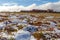 Summer Arctic landscape with a modern settlement in the far North of Russia