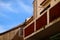 Summer balcony with flowers in the mediterranean european city