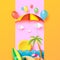 Summer beach banner background concept design.