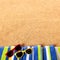 Summer beach border sunglasses background square format