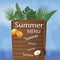 Summer beach menu page decoration