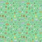 Summer beach multicolored big outline seamless pattern (green).