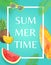 Summer Beach Party Banner, Vector Placard Sample