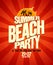 Summer beach party poster.
