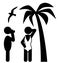 Summer Beach Photo Session Pictograms Flat People Icons