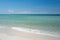 Summer beach and sea, panorama. Wallpaper seascape.