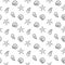 Summer beach seamless pattern with seashells and starfish doodle background. Decorative seaside vacation illustration