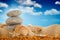 Summer beach; stones and shells