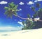 Summer Beach Tropical Paradise Seascape Concept