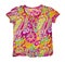 Summer blouse with a floral pattern. isolated