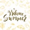 Summer brush lettering. Handwritten poster for your design. Vector quote illustration