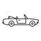 Summer cabriolet icon, outline style