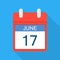 Summer calendar icon, flat style