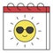 Summer calendar icon, Summer sale related vector