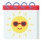 Summer calendar icon, Summer sale related vector