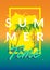 Summer california tumblr backgrounds set with palms, sky and sunset. Summer placard poster flyer invitation card. Summertime.