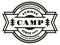 Summer camp badge. Black hiking club logo