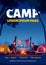 Summer camp with campfire in nature park poster