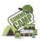 Summer camp icon EPS 10 vector