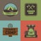 Summer camp icons set EPS 10 vector