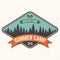 Summer camp patch. Vector illustration. Concept for shirt or logo, print, stamp or tee.