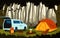 Summer Camp Tent Outdoor Jungle Nature Adventure Holiday