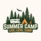 Summer camp. Vector illustration. Concept for shirt or logo, print, stamp or tee.