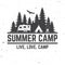 Summer camp. Vector illustration. Concept for shirt or logo, print, stamp or tee.