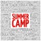 Summer Camp word cloud