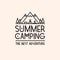 Summer camping card