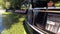 Summer canal with barges in Little Venice