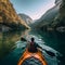 Summer canoe and kayak trips.generative ai