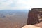 Summer in Canyonlands National Park: Solitary Figure Overlooks Soda Springs Basin, the White Rim, Green River and Turks Head