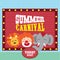 summer carnival ticket. Vector illustration decorative design