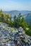 Summer Carpathian mountains evening view. Stony Gorgany massif, Ukraine