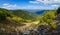 Summer Carpathian mountains view. Stony Gorgany massif, Ukraine