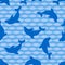 Summer cartoon print animals seamless dolphin pattern for wrapping paper