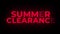 Summer Clearance Text Flickering Display Promotional Loop.