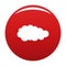 Summer cloud icon vector red