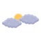 Summer clouds icon, cartoon style