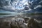 Summer cloudscape over habitat restoration project in Everglades National Park.