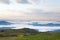 Summer cloudy mountain landscape