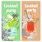 Summer Cocktail Party Vertical Banners