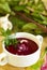 Summer cold beet soup