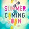 Summer coming soon, Summer holiday poster. Traveling template poster, vector illustration
