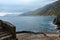 Summer Corniglia view from Manarola, Cinque Terre, Italy